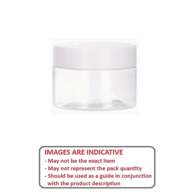 1225751 | JAR-042-028 (10 Pcs) --- Bottles Containers - Type Plastic Jar 20 ml - Clear Plastic with White Screw Top - Plastic Container