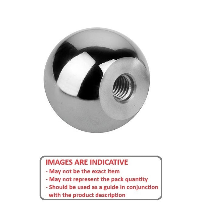 1059300 | KF048F-025-TPST --- Ball Knobs - 10-32 UNF - 4.76mm - 25.4x9.5 mm Female Threaded - Steel Knob