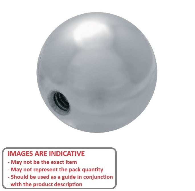 1059273 | KF048F-020-TPAL --- Ball Knobs - 10-32 UNF - 4.76mm - 19.84 - - Female Threaded - Aluminium Knob
