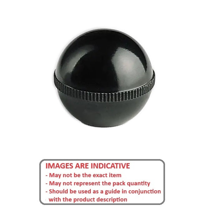 1057436 | KF048C-025-TPLK --- Ball Knobs - 10-24 UNC - 4.76mm - 24.89x8.9 mm Female Threaded - Plastic Knob