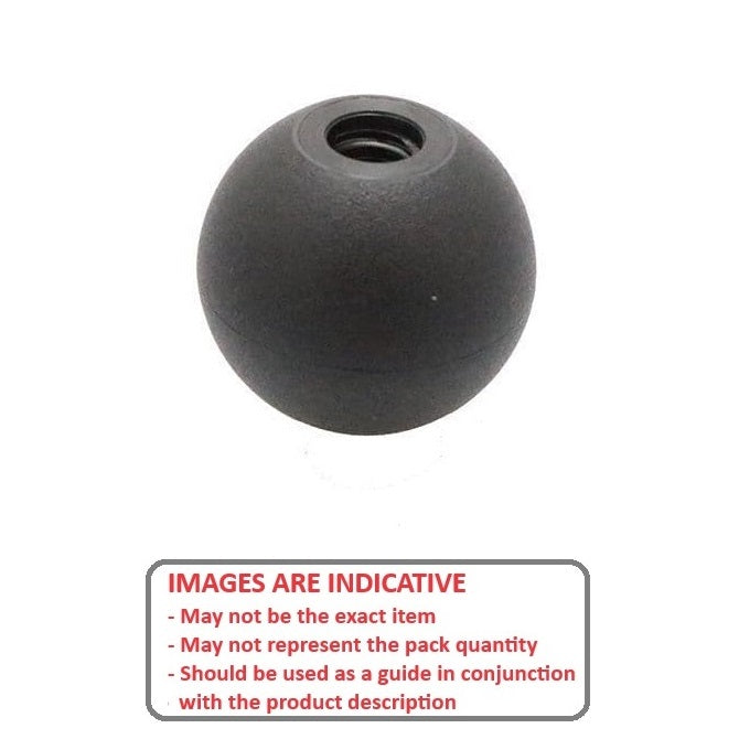 1062280 | KF050M-020-TTPL-TT --- Ball Knobs - M5 - 5x0.8mm - 20x9 mm Female Threaded - Thermoplastic Knob
