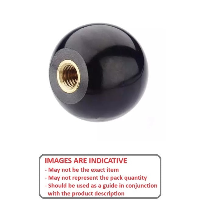 1057372 | KF048C-019-TPH-IN --- Ball Knobs - 10-24 UNC - 4.76mm - 19.05 - - Female Threaded - Phenolic Knob