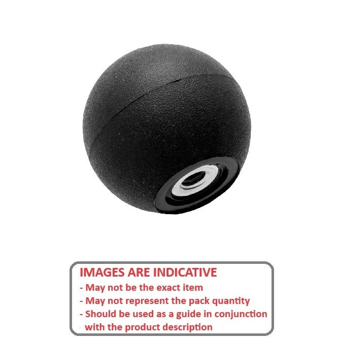 1072766 | KF064C-035-TSFT --- Ball Knobs - 1/4-20 UNC - 6.35mm - 34.92 - - Female Threaded - Rubber Knob