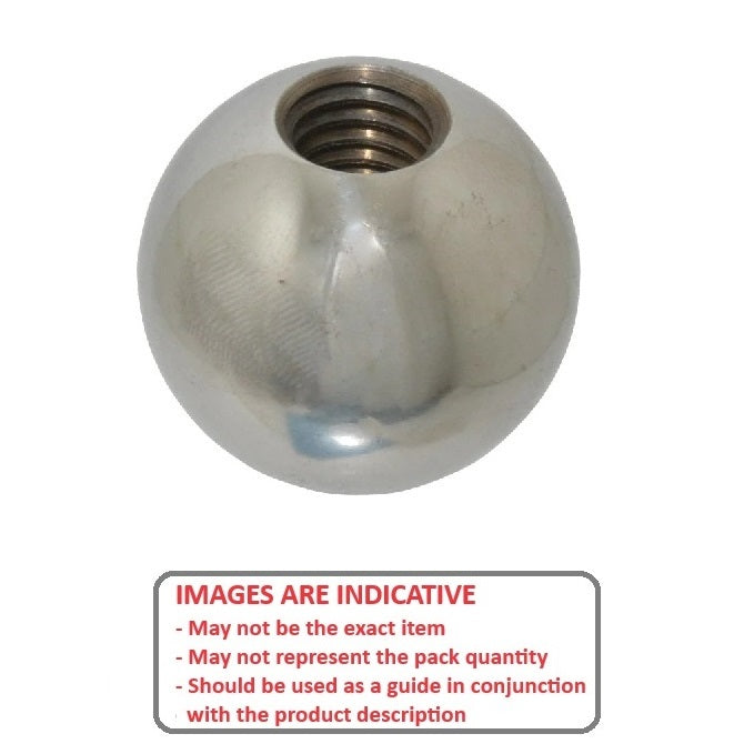 1053313 | KF040M-016-T303 --- Ball Knobs - M4 - 4x0.7mm - 16x7.2 mm Female Threaded - Stainless Steel Knob