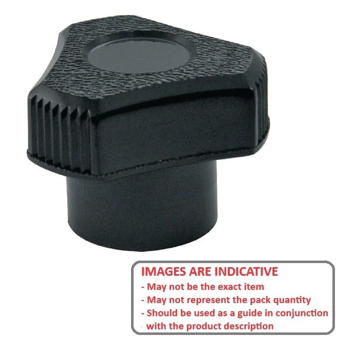 1057389 | KF048C-019-3L-BHST (750 Pcs) --- Lobe Knobs - 10-24 UNC - 4.76mm - 19.05x9.5 mm Three Lobe - Brass Knob