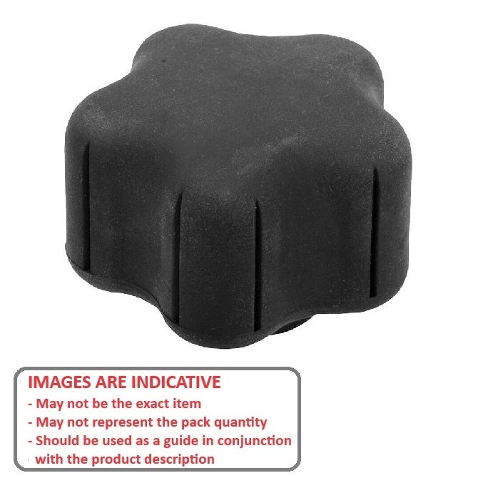 1102509 | KF127C-057-5LSFT --- Lobe Knobs - 1/2-13 UNC - 12.7mm - 57.4x12.7 mm Five Lobe - Plated Brass Knob