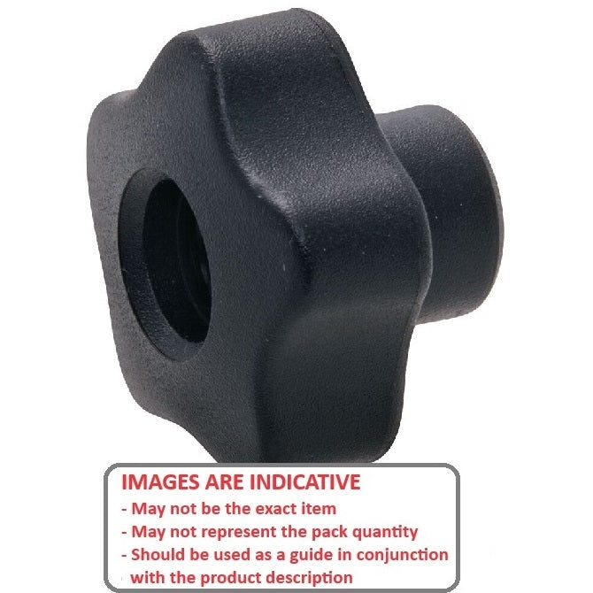 1077482 | KF079C-057-5L-PA (1000 Pcs) --- Lobe Knobs - 5/16-18 UNC - 7.94mm - 57.15x25.4 mm Five Lobe - Steel with Knob Lock