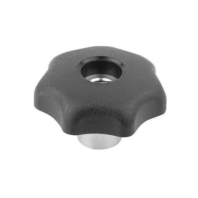 1062526 | KF050M-025-7LQA (10 Pcs) --- Lobe Knobs - M5 - 5x0.8mm - 25 - - Seven Lobe - Steel Hub Knob