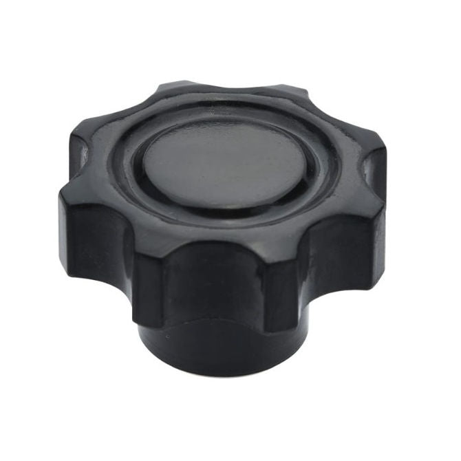 1092104 | KF100M-040-8L --- Lobe Knobs - M10 - 10x1.5mm - 40x17 mm Eight Lobe - Phenolic and Brass Knob