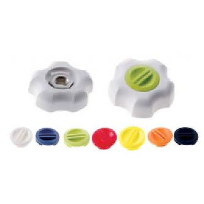 1067989 | KF060M-36-FIT-WBK --- Thumb Knobs - M6 36x20 mm For Hex Head Screw - Plastic Knob