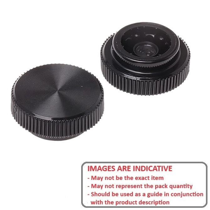 1061793 | KF050M-015-KN-PH --- Knurled Knobs - M5 - 5x0.8mm - 15x10 mm Female - Phenolic Knob