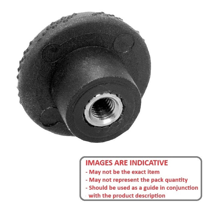 1077287 | KF079C-040-KN-SFT-TP --- Knurled Knobs - 5/16-18 UNC - 7.94mm - 39.88 - - Female - Brass Knob