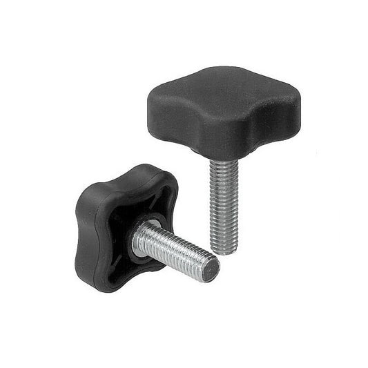 Lobe Knobs - 1/4-20 UNC -6.35mm- 32x19.1 mm - Plated Steel