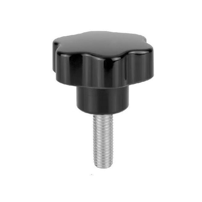 1036316 | KM000-129-6L34-ST --- Lobe Knobs - Solid 128.78x34 mm Six Lobe - Steel Knob
