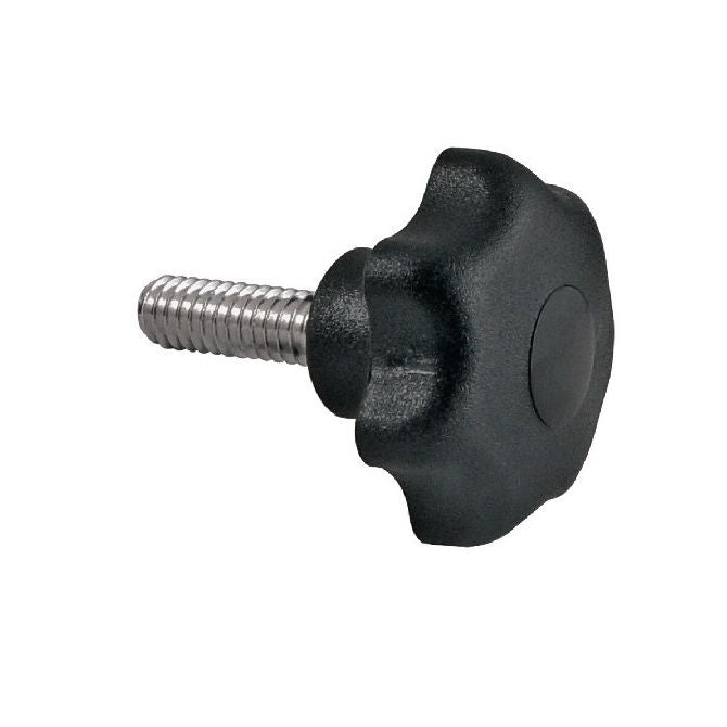1059296 | KM048F025-7L20-ST (5 Pcs) --- Lobe Knobs - 10-32 UNF - 4.76mm - 25x20 mm Seven Lobe - Plated Steel Knob