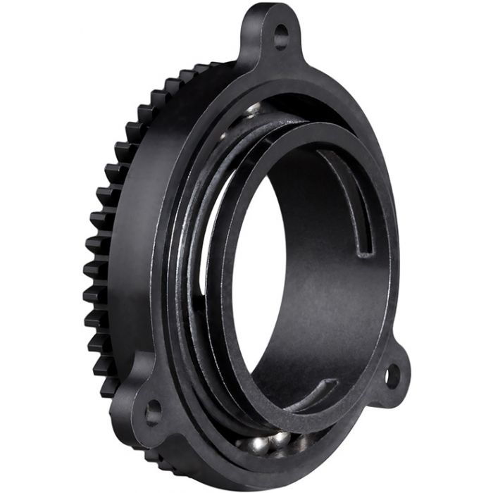 Special Applications Bearings - Application Special Effects Lighting System Bearing 0.394in. X 2.083in. X 0.75in. With Integral External Gear - 10mm x 52.9mm x 19.05mm. With Integral External Gear - Acetal