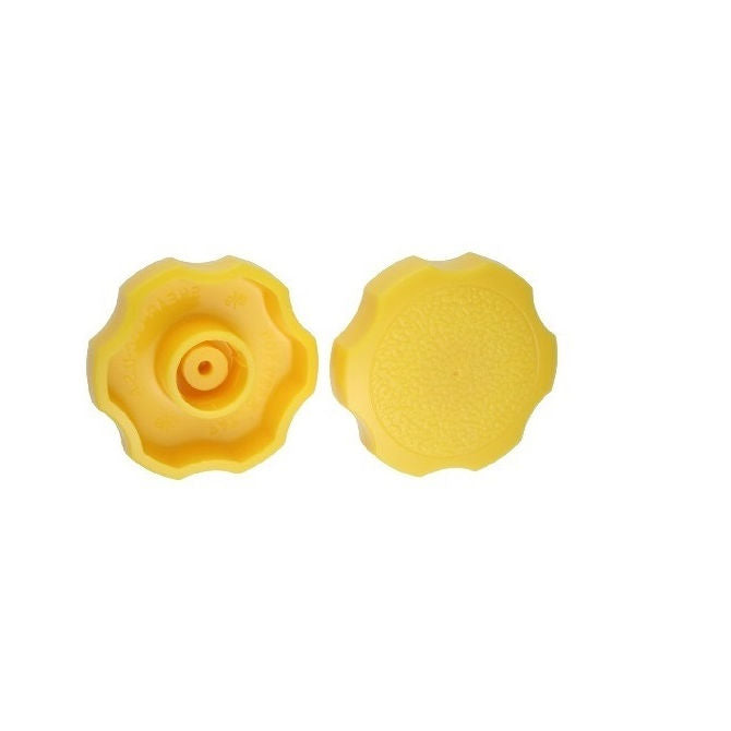 1068001 | KM060M-038-ROS-Y (10 Pcs) --- Thumb Knobs - M6 - 6.00mm - - Use Own Screw 38x12.2 mm For Cap Screws - Plastic Knob
