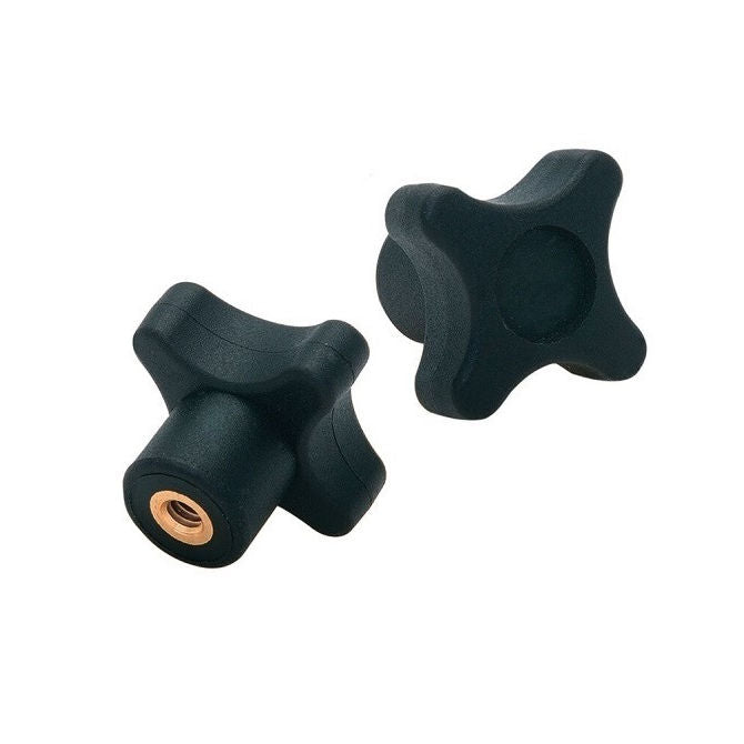 1072706 | KF064C-032-CS-SS --- Cross Knobs - 1/4-20 UNC - 6.35mm - 32x9.5 mm Female - Stainless Steel Knob