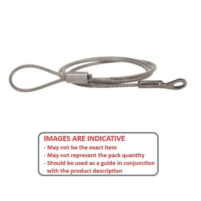 1206304 | FPC-210RS (50 Pcs) --- Nylon Coated Steel Lanyards - 203 mm D - Galvanised Steel Lanyard