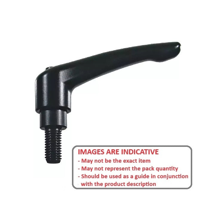 1091622 | KHD-62RS --- Adjustable Stud Handles - M10 - 10x1.5mm - 30 mm - Powder Coated Zinc Handle