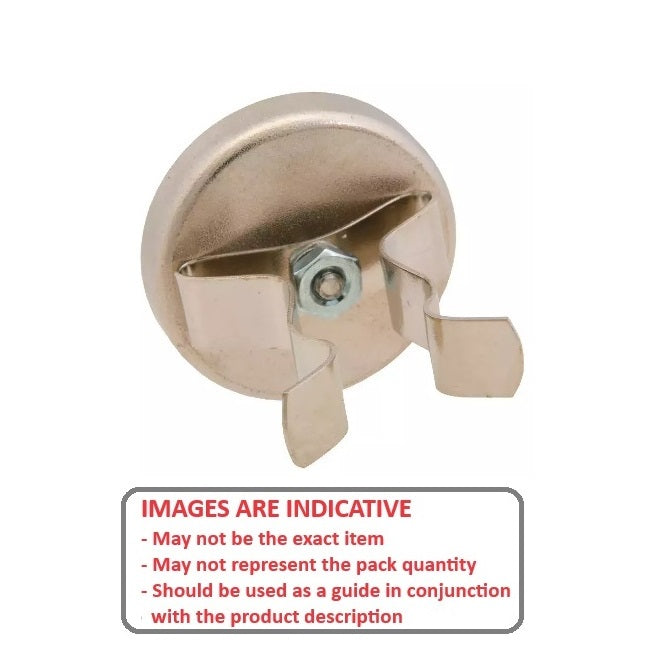 1146849 | MAG-CP-036-39-10-CL-C --- Cup Assemblies with Clips Magnets - 35.81x38.86 mm - Option 1 - Nickel Plated Magnet