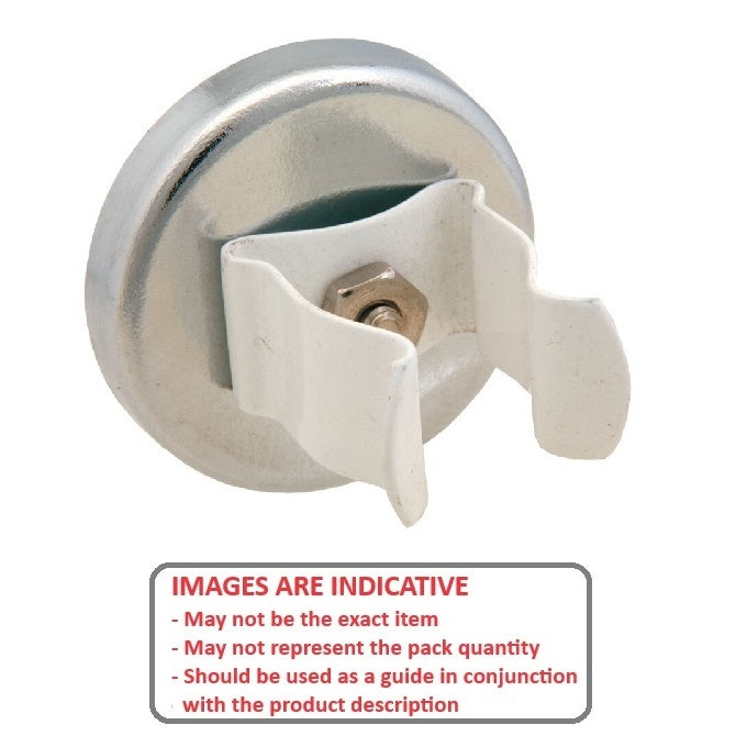 1146854 | MAG-CP-036-42-10-CL-B --- Cup Assemblies with Clips Magnets - 35.81x42.16 mm - Option 1 - White Plastic Magnet