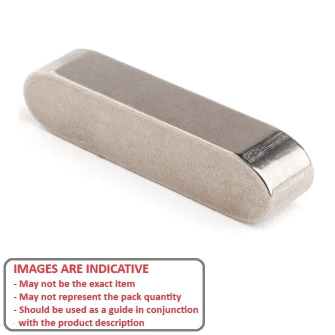 1038872 | K-0200-0200-2000A-3 --- Machine Keys - 2x2x20 mm - Stainless Steel 303 Similar to A2, 304, 18-8 Key