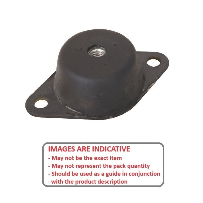 1211303 | MBN2-0272-29-0953C (25 Pcs) --- Base Neoprene Style 2 Mounts - 272.2 kg - lbs - C 95.25 mm - Neoprene Rubber Mount