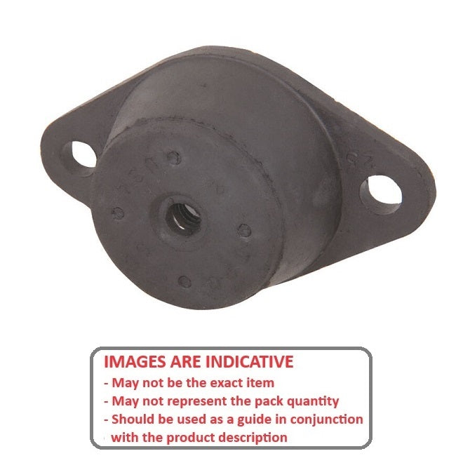1127873 | MBN2-0023-25-0793C --- Base Neoprene Style 2 Mounts - 22.7 kg - lbs - A 79.375 mm - Neoprene Rubber Mount