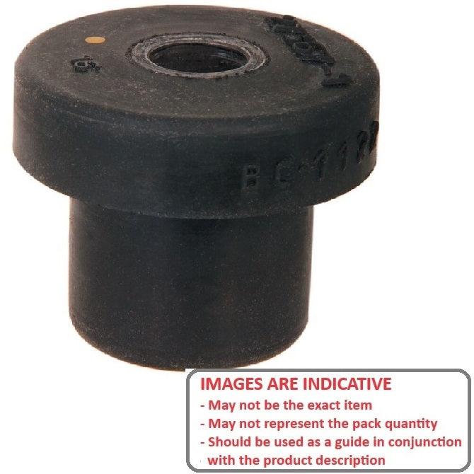 1159303 | TB-12-55BF --- Bonded Mounts - 50 kg - 10.2x31.8 mm Tee Bush Centre Bolt - Neoprene Rubber and Steel Mount