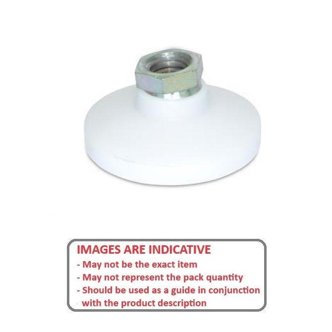 1072384 | MSF-064C-S3AP --- Levelling Socket Mounts - 1/4-20 UNC - 6.35mm - 25.4x17.8 mm Swivel - Stainless Steel 303/304 Similar to A2, 18-8 HRB80 Mount