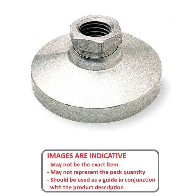 1056325 | MSF-048F-S3 (25 Pcs) --- Levelling Socket Mounts - 10-32 UNF - 4.76mm - 19.1x13.5 mm Swivel - Stainless Steel Mount