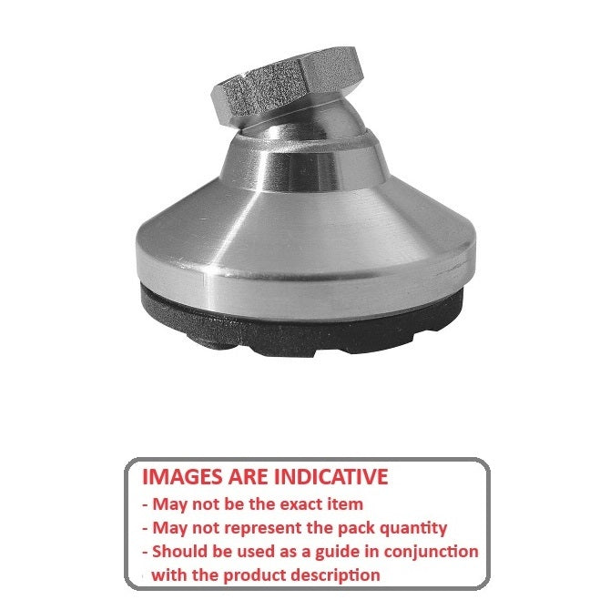 1072389 | MSF-064C-S3RP --- Levelling Socket Mounts - 1/4-20 UNC - 6.35mm - 25.4x17.8 mm Swivel - Stainless Steel 303/304 Similar to A2, 18-8 HRB80 Mount