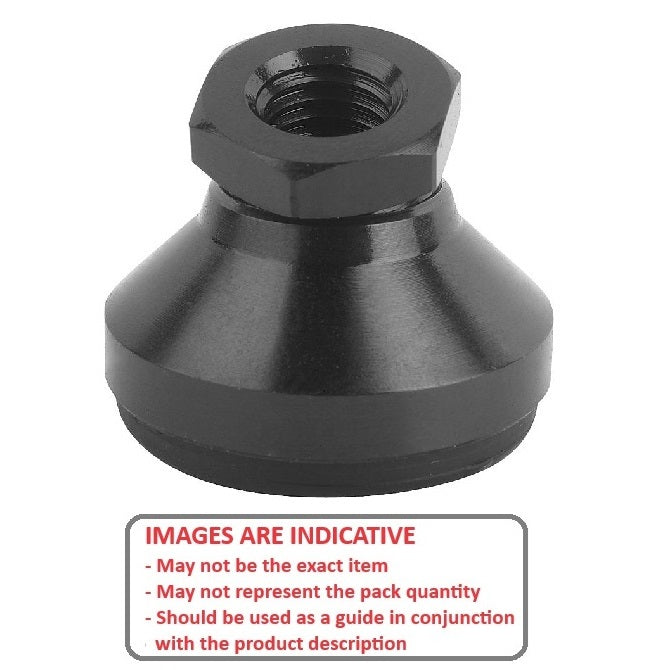1056340 | MSF-048F-CBCRP --- Levelling Socket Mounts - 10-32 UNF - 4.76mm - 19.1x16.8 mm Swivel - Steel Mount