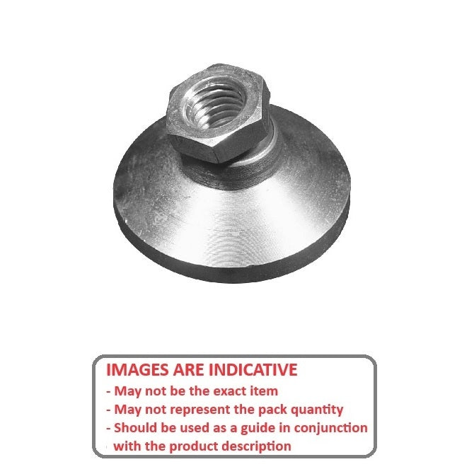 1056327 | MSF-048F-CCC --- Levelling Socket Mounts - 10-32 UNF - 4.76mm - 19.1x13.5 mm Swivel - Clear Chromate Mount