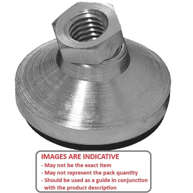 1056339 | MSF-048F-CCCRP (15 Pcs) --- Levelling Socket Mounts - 10-32 UNF - 4.76mm - 19.1x16.8 mm Swivel - Steel Mount