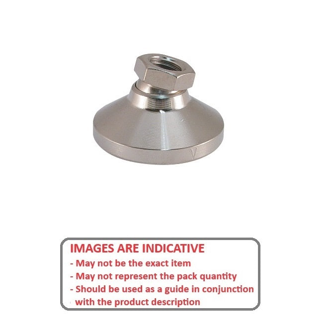 1081343 | MSF-080M-CNP --- Levelling Socket Mounts - M8 - 8x1.25mm - 25x18 mm Swivel - Steel Mount