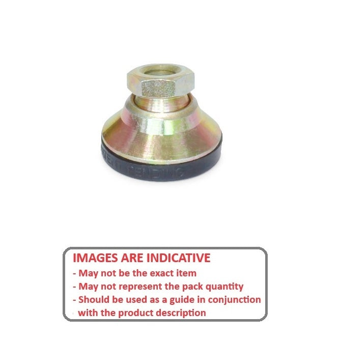 1098508 | MSF-120M-CNPRP --- Levelling Socket Mounts - M12 - 12x1.75mm - 48x32 mm Swivel - Steel Mount