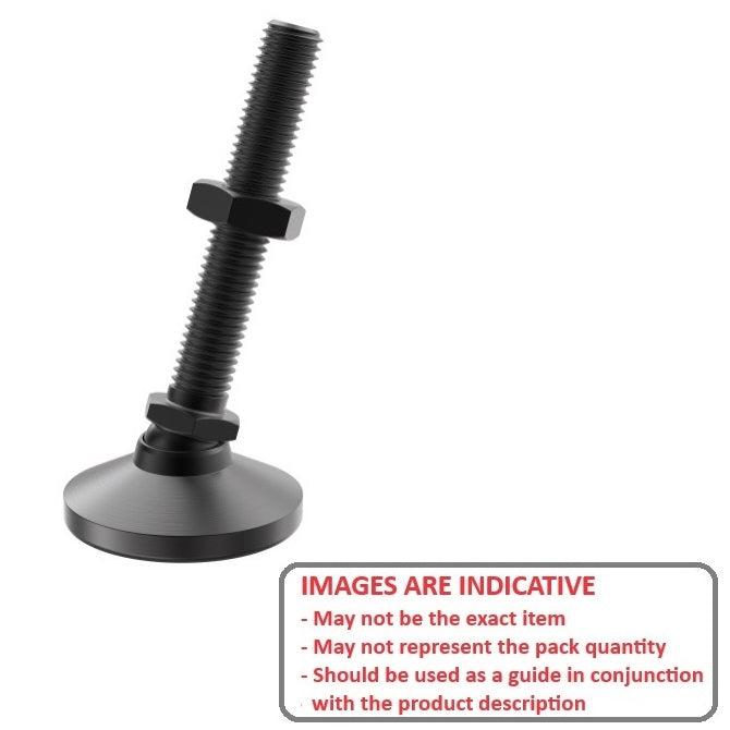 1056316 | MSM-048F-025-CBC (15 Pcs) --- Levelling Studded Mounts - 10-32 UNF - 4.76mm - 19.1x13.5 mm Swivel - Steel Mount