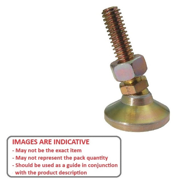1056315 | MSM-048F-025-CGC --- Levelling Studded Mounts - 10-32 UNF - 4.76mm - 19.1x13.5 mm Swivel - Steel Mount