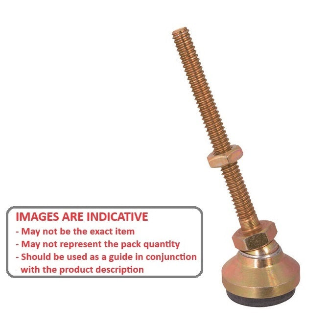 1091867 | MSF-100M-CGCRP (15 Pcs) --- Levelling Socket Mounts - M10 - 10x1.5mm - 32x25 mm Swivel - Steel Mount