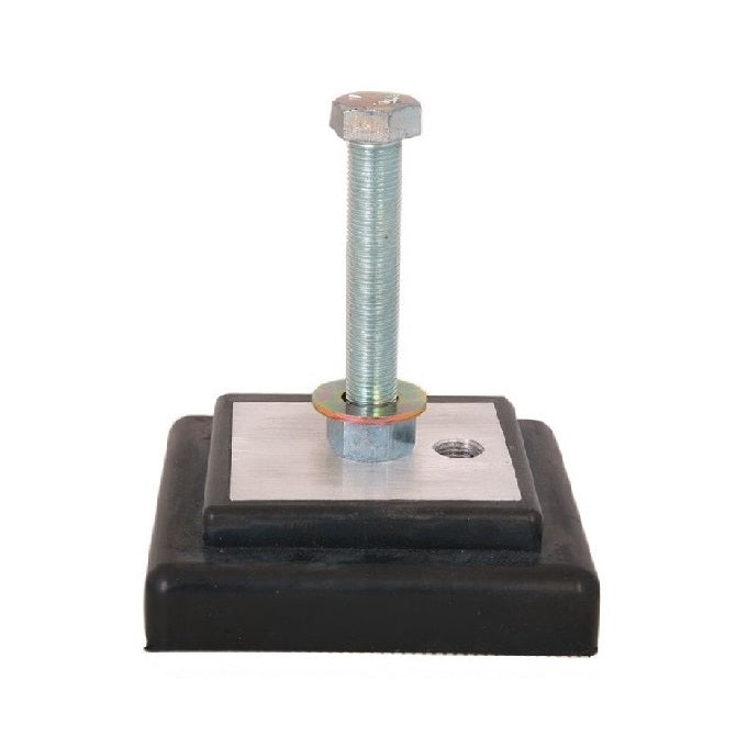 Levelling Studded Machine Mounts - 101.60 x 101.60 30.2 mm - 60 - Aluminium - Steel - Elastomer Duro 60