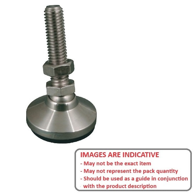 1067089 | MSM-060M-025-CNPRP --- Levelling Studded Mounts - M6 - 6x1mm - 19x17 mm Swivel - Steel Mount