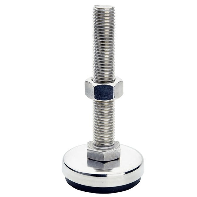 1081903 | MLM-080M-060-S4RP-I --- Levelling Studded Mounts - M8 - 8x1.25mm - 40x22.5 mm Industrial - Stainless Steel 304 Similar to A2, 18-8 HRB80 Mount