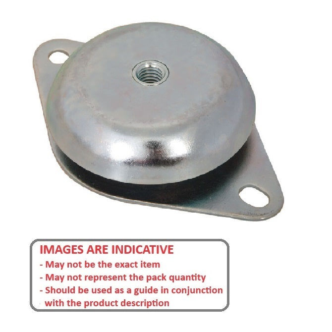 1218505 | MVI-0635-C2 --- Vibration Isolation Mounts - 635 Kg - 408.2 Kg - 131.76 mm Cup Style 2 - Steel Mount