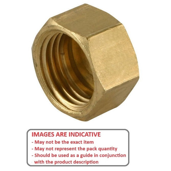 1038069 | NT016M-HX-BR (10 Pcs) --- Hexagonal Nuts - M1.6 - 1.6x0.35mm - 1.2x3.2 mm Full - Brass Nut