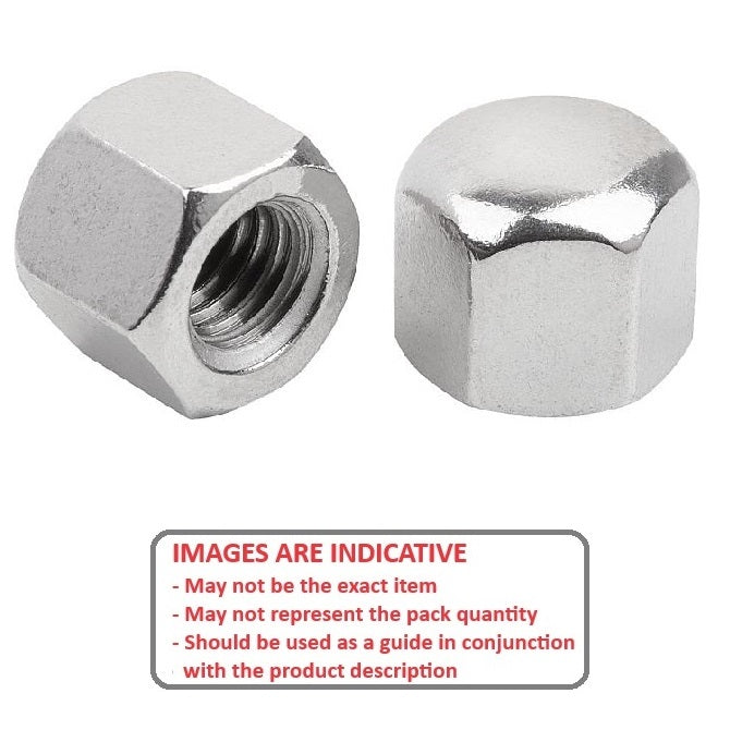 1068801 | NT060M-CP-S4 (8 Pcs) --- Cap Nuts - M6 - 6x1mm - 304 Stainless - 8.64 - 9.0 Nut