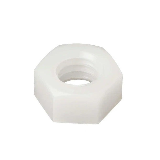 Hexagonal Nuts - 2-56 UNC -2.18mm- 1.59x4.76 mm - Nylon Polyamide 6/6 Natural