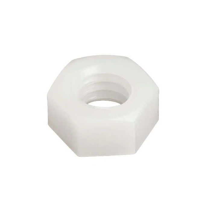 1040577 | NT022C-HX-NY (10 Pcs) --- Hexagonal Nuts - 2-56 UNC - 2.18mm - 1.59x4.76 mm Full - Nylon Polyamide 6/6 Natural Nut