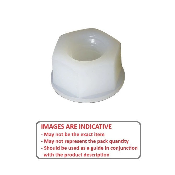 1040597 | NT022C-HXT-W-NY (20 Pcs) --- Hexagonal Nuts - 2-56 UNC - 2.18mm - 3.56x4.57 mm Full - Nylon Zytel 101 Nut